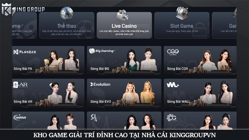 KingGroupvn là gì? Trải nghiệm dịch vụ cá cược nhà cái KGVNN 42 Kho game giải trí đỉnh cao tại nhà cái Kinggroupvn